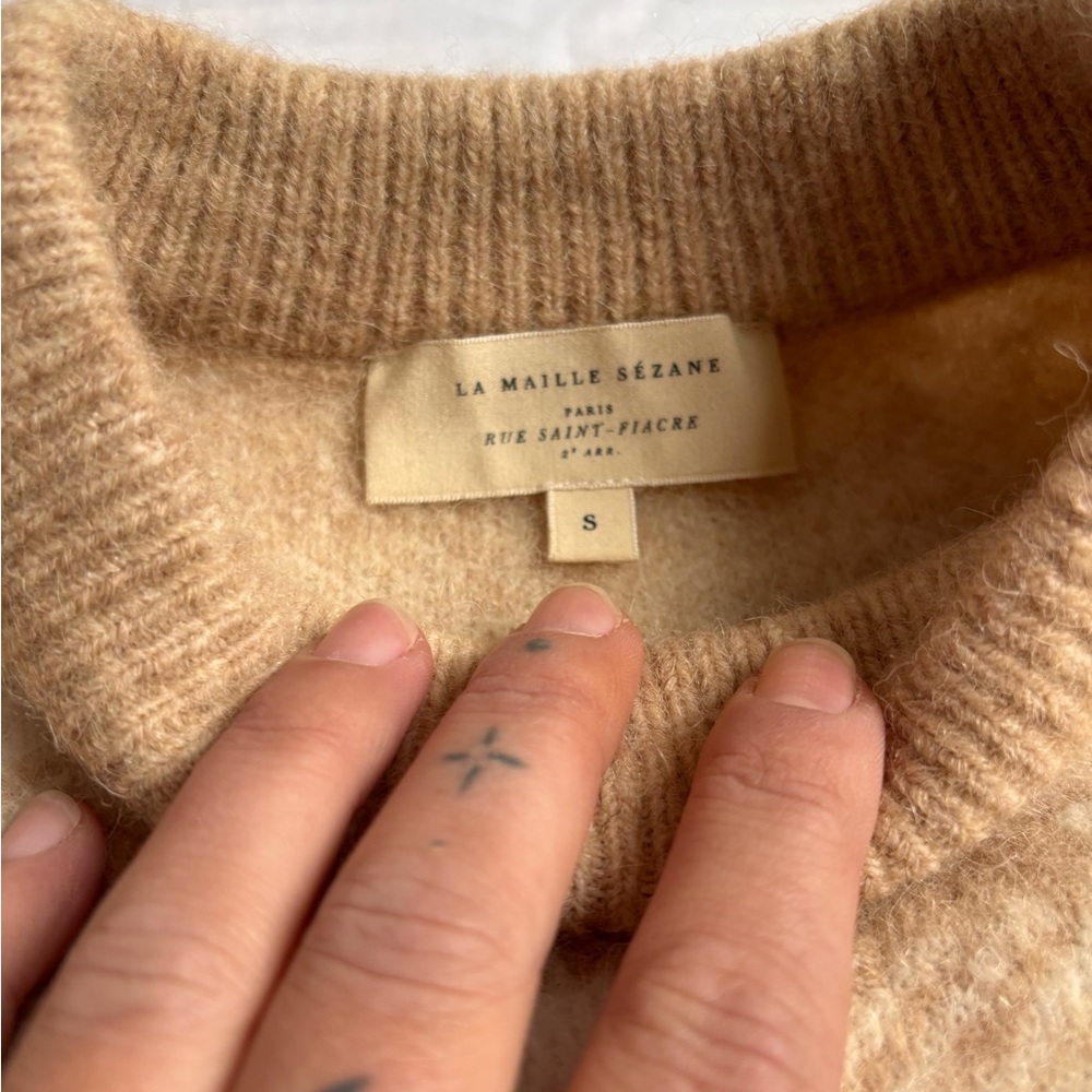 Sézane Becky Gingham Jumper Paris Sweater Size Small - Picture 6 of 7